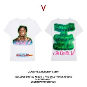Heron Preston x Lil Wayne carter v merch